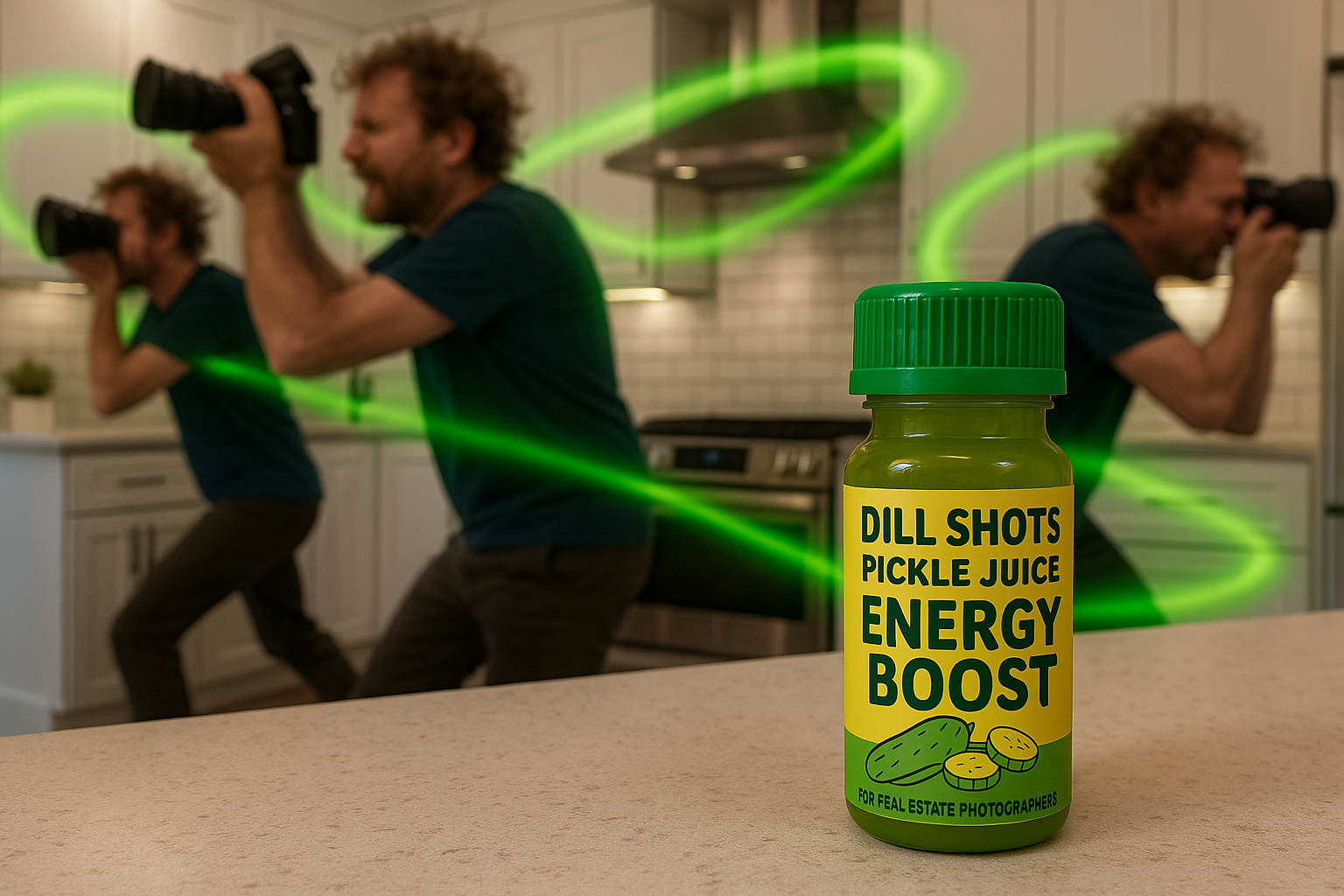 Dill Shots - Pickle Juice Energy Boost for photographers